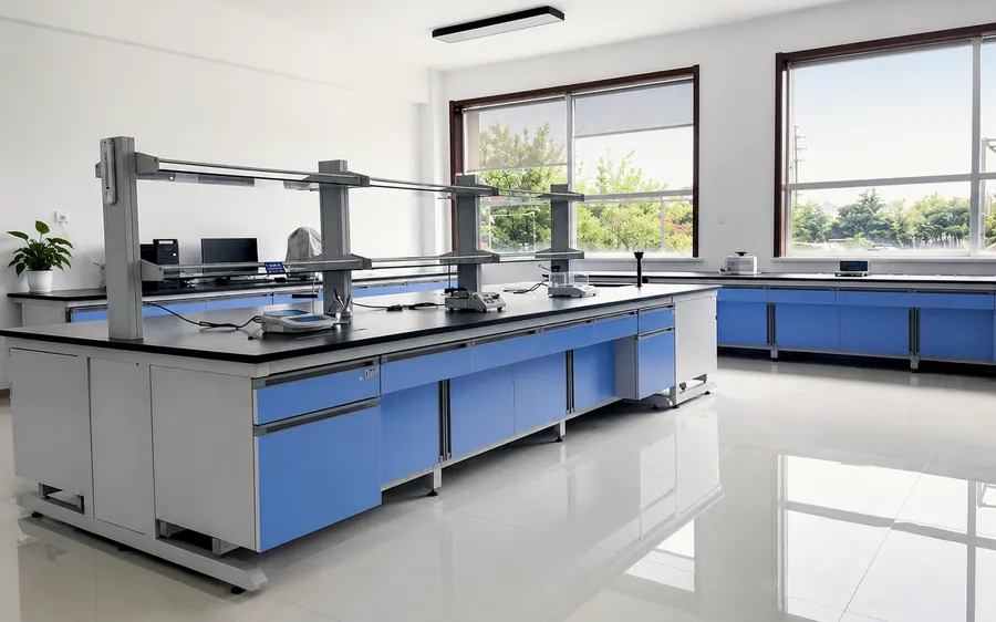 Quality control laboratory with measurement and testing equipment